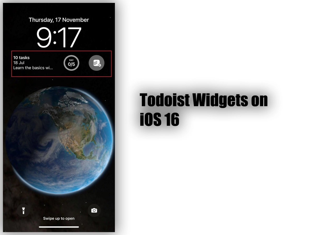 Widgets de Todoist en iOS 16