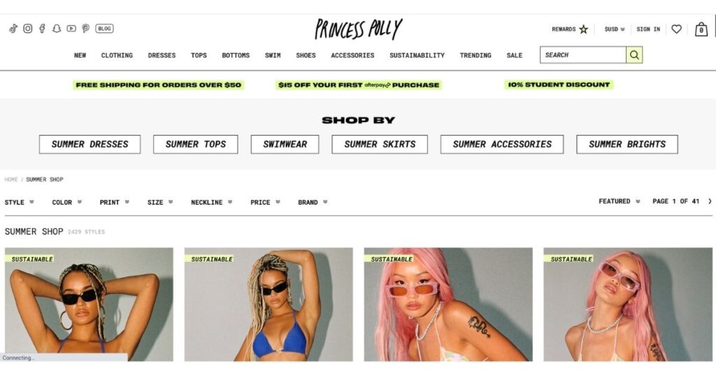 Princess Polly online store